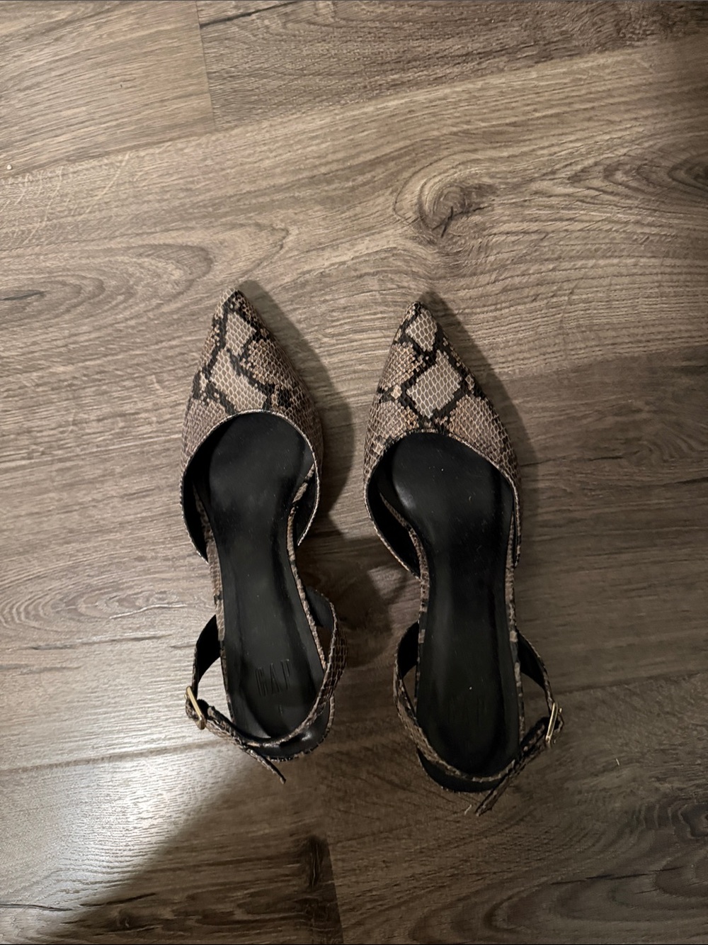 Women’s Gap snakeskin kitten heel